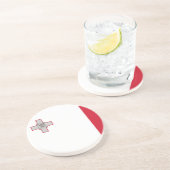 En Grès Drapeau du Dessous de verre de Malte (Côté)