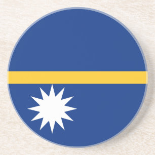 En Grès Drapeau du Dessous de verre de Nauru