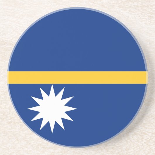 En Grès Drapeau du Dessous de verre de Nauru (Devant)