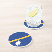 En Grès Drapeau du Dessous de verre de Nauru (Côté)