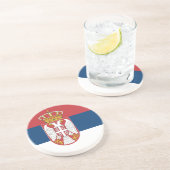 En Grès Drapeau du Dessous de verre de Serbie (Côté)