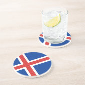 En Grès Drapeau du Dessous de verre islandais (Côté)