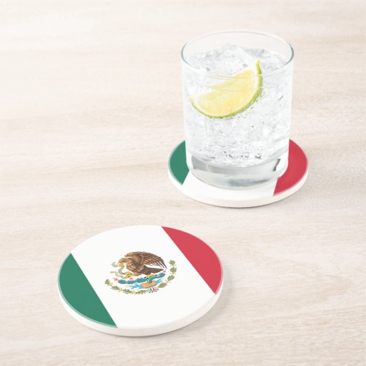 En Grès Drapeau du Dessous de verre mexicain (Côté)