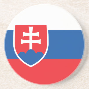 En Grès Drapeau du Dessous de verre slovaque