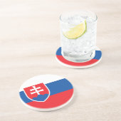 En Grès Drapeau du Dessous de verre slovaque (Côté)