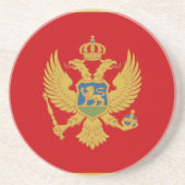 En Grès Drapeau du Monténégro Dessous de verre (Devant)