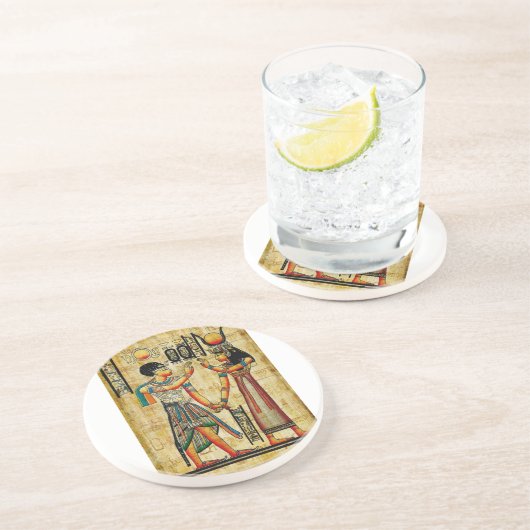 En Grès Égypte ancienne 5 Dessous de verre (Côté)