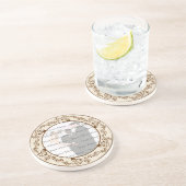 En Grès Élégant Mariage papillon Dessous de verre (Côté)