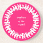 En Grès Employé rose du Dessous de verre du mois<br><div class="desc">Dessous de verre Pink Employee of the Month - pour changer de couleur arrière - plan cliquez sur personnaliser - cliquez sur modifier - sélectionnez l'outil dernier dans la liste déroulante et choisissez n'importe quelle couleur affichée ou insérez votre propre code hexadécimal RVB pour votre couleur personnalisée - pour modifier...</div>