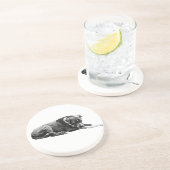 En Grès Ensemble de Dessous de verre de pattes silencieuse (Côté)