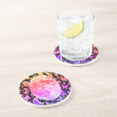 En Grès Ensemble de Dessous de verre de phase de lune cosm (Côté)