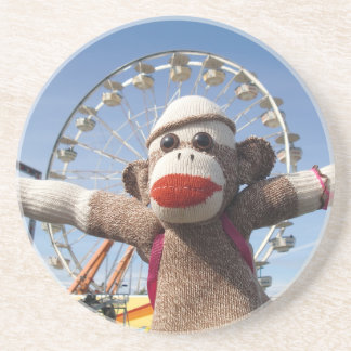 En Grès Ernie les dessous de verre de singe de chaussette