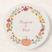 En Grès  et Dessous de verre Mariage de automne (Devant)