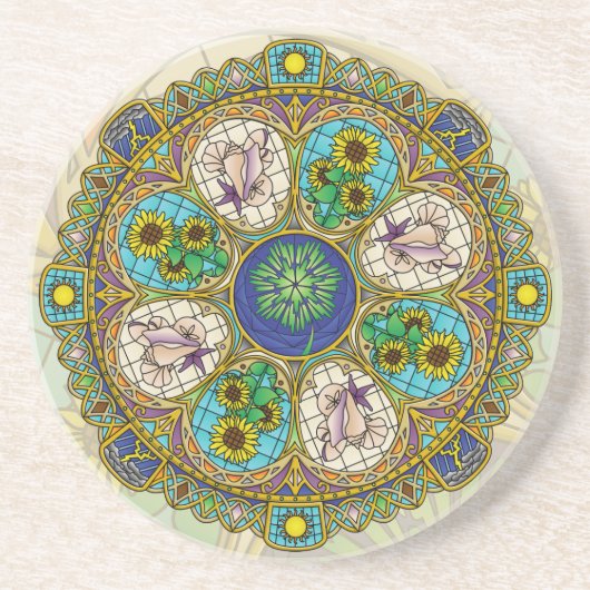 En Grès Été Nouveau Dessous de verre Sandstone (Devant)