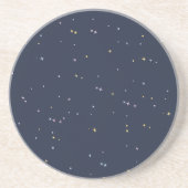 En Grès Étoiles mignonnes sur un dessous de verre ciel noc (Devant)