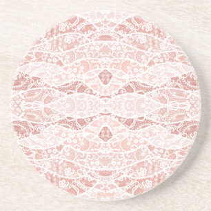 En Grès Faux White Lace Floral Fishnet Dessous de verre