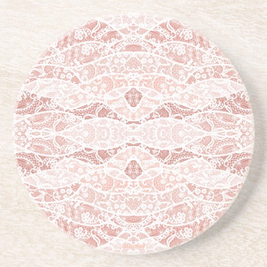 En Grès Faux White Lace Floral Fishnet Dessous de verre (Devant)