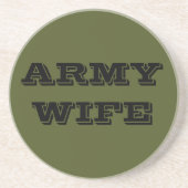 En Grès Femme de l'armée dessous de verre (Devant)