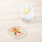 En Grès Fête de Noël Gingerbread Homme Dessous de verre (Côté)