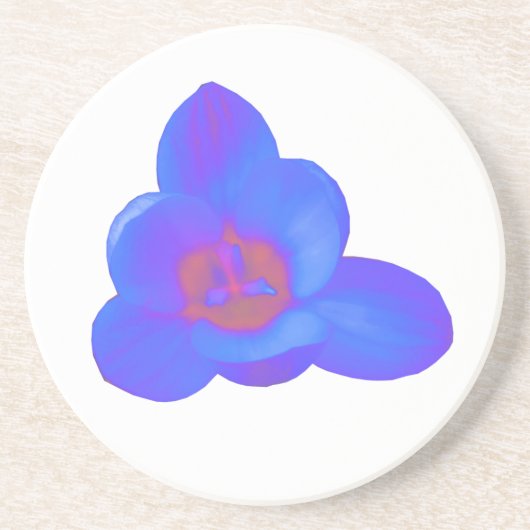 En Grès Fleur de crocus Dessous de verre chauds et froids (Devant)
