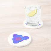 En Grès Fleur de crocus Dessous de verre chauds et froids (Côté)