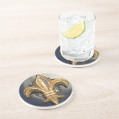 En Grès Fleur d'or de lis sur des dessous de verre de (Côté)