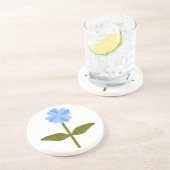 En Grès Fleur marguerite Joli Dessous de verre Bleus (Côté)