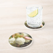 En Grès Fleurs bleuets - Dessous de verre (Côté)