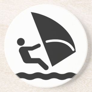 En Grès Font de la planche à voile les dessous de verre d