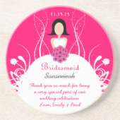 En Grès Fuchsia Mariage Gown Dessous de verre (Devant)