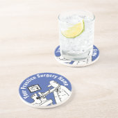 En Grès Fun Doctor avec Dessous de verre Stethoscope (Côté)