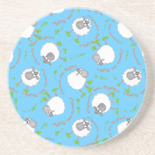 En Grès Fun Welsh Sheep, Wales Forever, Dessous de verre P