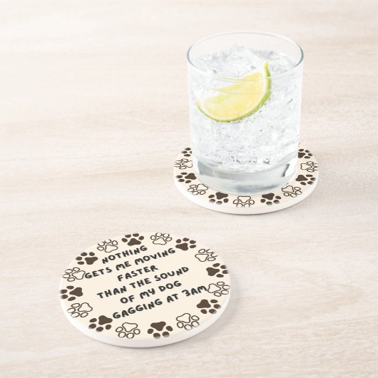 En Grès Funny Chien Dessous de verre (Côté)