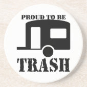 En Grès Funny Trailer Park Dessous de verre Sandstone (Devant)