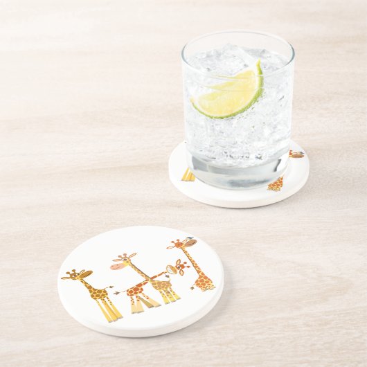 En Grès Giraffes de Dessin : Le Dessous de verre des Troup (Côté)