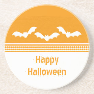 En Grès Gone Batty Dessous de verre d'Halloween, orange et