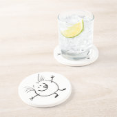 En Grès Goofy Doodle Guy Dessous de verre (Côté)