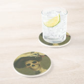 En Grès Gothique Squelette Lady Dessous de verre (Côté)