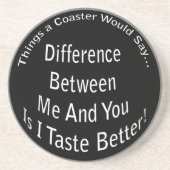 En Grès Goûter meilleur Dessous de verre foncé (Devant)