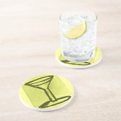 EN GRÈS GRANDS DESSOUS DE VERRE D'IMPRESSION DE MARTINI (Côté)