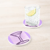 EN GRÈS GRANDS DESSOUS DE VERRE D'IMPRESSION DE MARTINI (Côté)