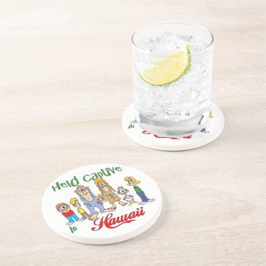 En Grès Hawaii Funny Trailer Park Dessous de verre Sandsto (Côté)