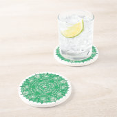 En Grès Heart Chakra Light Dessous de verre Mandala (Côté)