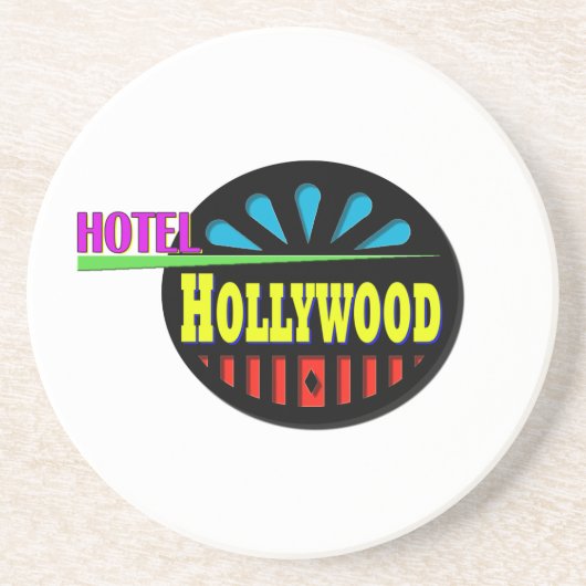 En Grès Hôtel Hollywood Dessous de verre ! (Devant)