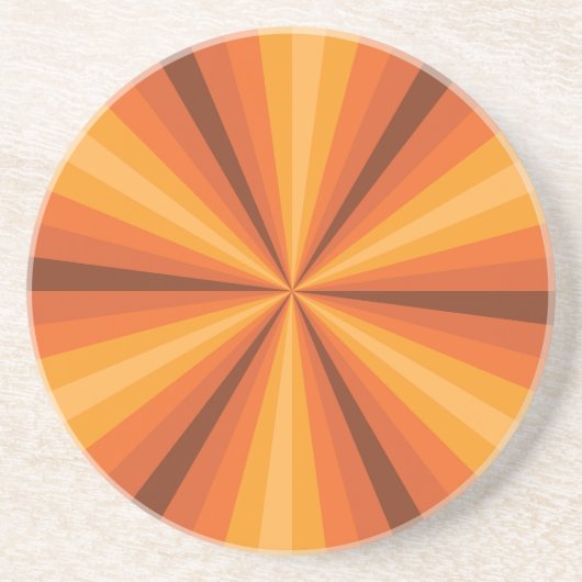 En Grès Illusion d'optique dessous de verre orange (Devant)