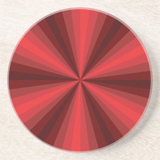 En Grès Illusion d'optique dessous de verre rouge (Devant)