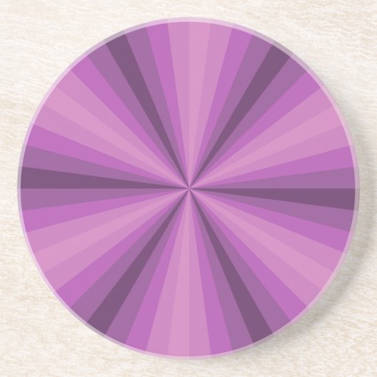 En Grès Illusion optique Dessous de verre violet (Devant)