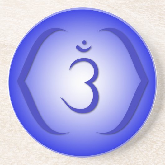 En Grès Intuition Chakra - Dessous de verre Ajna (Devant)