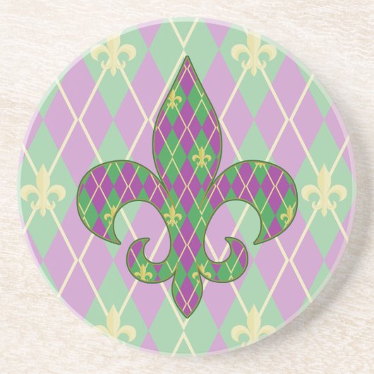 En Grès Jacquard Carnaval Dessous de verre Sandstone (Devant)