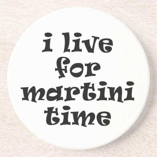 En Grès J'adore le dessous de verre Martini Time (Devant)
